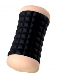 Двухсторонний мастурбатор JOS JANICE в черном цилиндре - JOS - в Майкопе купить с доставкой