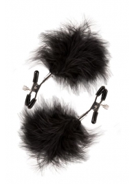 Зажимы для сосков с пухом FEATHERED NIPPLE CLAMPS - Blush Novelties - купить с доставкой в Майкопе