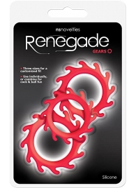 Набор из 3 красных эрекционных колец Renegade Gears - NS Novelties - в Майкопе купить с доставкой
