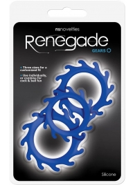 Набор из 3 синих эрекционных колец Renegade Gears - NS Novelties - в Майкопе купить с доставкой