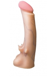 Телесная насадка REAL Standard с усиками на основании - 19 см. - LOVETOY (А-Полимер) - купить с доставкой в Майкопе