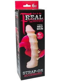 Насадка REAL Standard со спиралевидным узором - 19 см. - LOVETOY (А-Полимер) - купить с доставкой в Майкопе