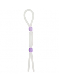 Прозрачное эрекционное кольцо-лассо SILICONE LASSO COCK RING DUAL BEADS - NMC - в Майкопе купить с доставкой
