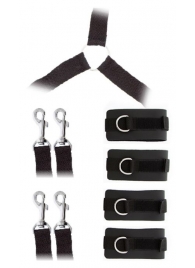 Комплект наручников и поножей LUXURIOUS BED RESTRAINT CUFF SET - Blush Novelties - купить с доставкой в Майкопе