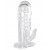 Прозрачная гелевая насадка с клиторальным отростком - 13 см. - Toyfa Basic - в Майкопе купить с доставкой