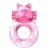 Розовое эрекционное виброкольцо на пенис Pink Bear - Baile - в Майкопе купить с доставкой