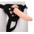 Телесный страпон на черных трусиках STRAP ON REAL DILDO - 20 см. - Dream Toys - купить с доставкой в Майкопе