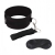 Черный ошейник с длинным поводком Collar and Leash Set - Lux Fetish - купить с доставкой в Майкопе