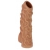 Телесная насадка с венками и открытой головкой Nude Sleeve L - 14 см. - KOKOS - в Майкопе купить с доставкой