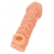 Телесная закрытая насадка с венками Cock Sleeve Size L - 17,6 см. - KOKOS - в Майкопе купить с доставкой