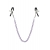 Зажимы для сосков с фиолетовой цепочкой Sweet Caress Nipple Chain - Sweet Caress - купить с доставкой в Майкопе