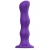 Фиолетовая насадка Strap-On-Me Dildo Geisha Balls size XL - Strap-on-me - купить с доставкой в Майкопе