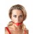 Силиконовый кляп-шар на чёрных ремешках Red Gag silicone - Orion - купить с доставкой в Майкопе