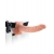 Телесный полый страпон с вибрацией Vibrating Hollow Strap-On with Balls - 24 см. - Pipedream - купить с доставкой в Майкопе