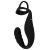 Черное эрекционное кольцо со стимуляцией промежности и анальной пробкой Cock Ring with RC Prostate Plug - Orion - в Майкопе купить с доставкой