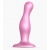 Розовая насадка Strap-On-Me Dildo Plug Curvy size M - Strap-on-me - купить с доставкой в Майкопе