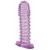 Гелевая фиолетовая насадка с шипами - 12 см. - Toyfa Basic - в Майкопе купить с доставкой