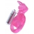 Розовая вибронасадка со стимулятор клитора   Язычок - Toyfa Basic - в Майкопе купить с доставкой