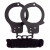 Чёрные наручники из листового металла в комплекте с веревкой BONDX METAL CUFFS LOVE ROPE SET - Dream Toys - купить с доставкой в Майкопе