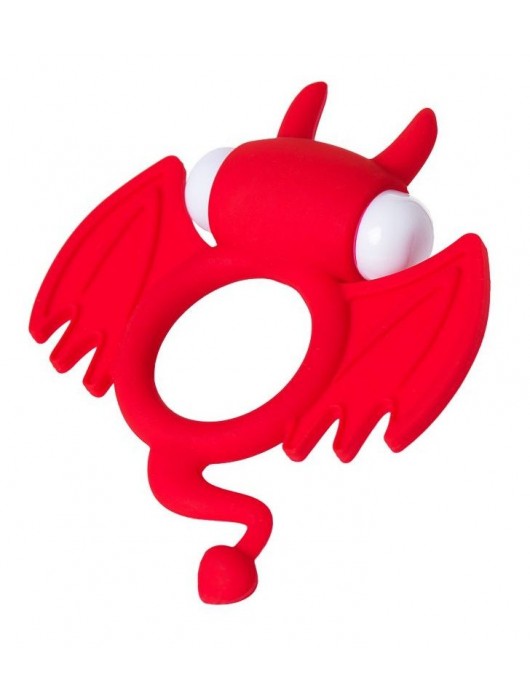 Красное эрекционное кольцо на пенис JOS COCKY DEVIL - JOS - в Майкопе купить с доставкой