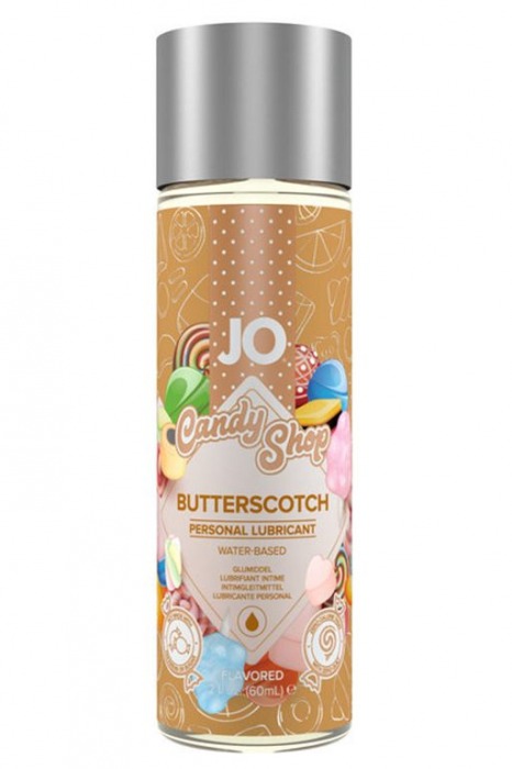 Смазка на водной основе Candy Shop Butterscotch с ароматом ирисок - 60 мл. - System JO - купить с доставкой в Майкопе