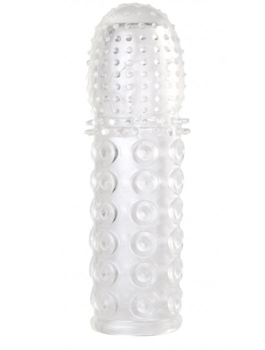 Прозрачная закрытая гелевая насадка - 13,5 см. - Toyfa Basic - в Майкопе купить с доставкой