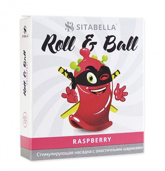 Стимулирующий презерватив-насадка Roll   Ball Raspberry - Sitabella - купить с доставкой в Майкопе