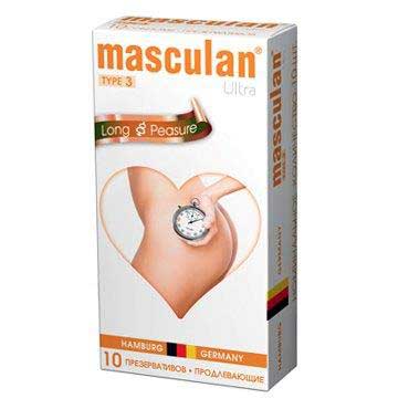 Розовые презервативы Masculan Ultra Long Pleasure с колечками, пупырышками и продлевающим эффектом - 10 шт. - Masculan - купить с доставкой в Майкопе