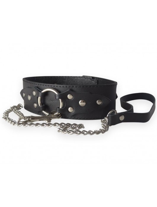 Широкий кожаный ошейник в готическом стиле - Sitabella - купить с доставкой в Майкопе