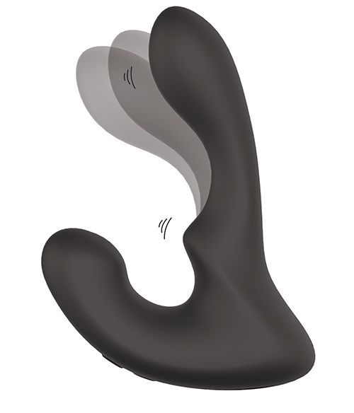 Чёрный массажер простаты с 2 моторами BOOTY ROCKER - Dream Toys - в Майкопе купить с доставкой