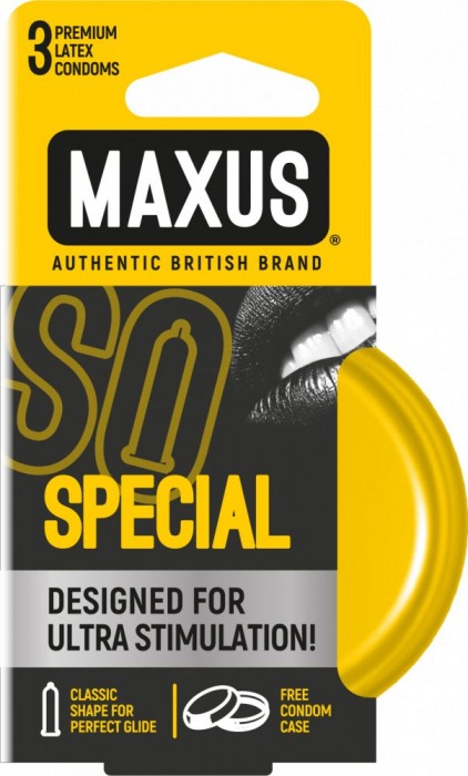 Презервативы с точками и рёбрами в железном кейсе MAXUS Special - 3 шт. - Maxus - купить с доставкой в Майкопе