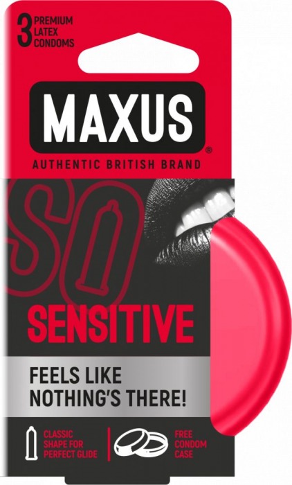 Ультратонкие презервативы в железном кейсе MAXUS Sensitive - 3 шт. - Maxus - купить с доставкой в Майкопе