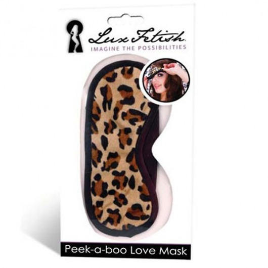 Леопардовая маска на глаза Peek-a-Boo - Lux Fetish - купить с доставкой в Майкопе