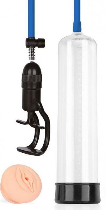 Прозрачная вакуумная помпа Sex Expert с насадкой-вагиной - Sex Expert - в Майкопе купить с доставкой