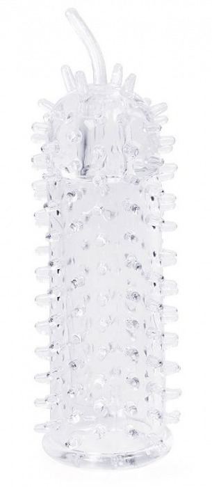 Закрытая рельефная насадка Crystal sleeve с усиками - 12 см. - Erowoman-Eroman - в Майкопе купить с доставкой