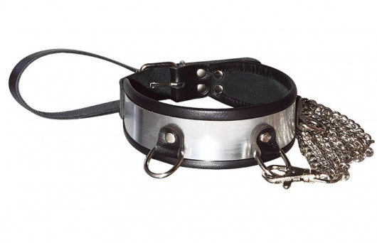 Стильный ошейник с металлическим блеском и поводком - Sitabella - купить с доставкой в Майкопе