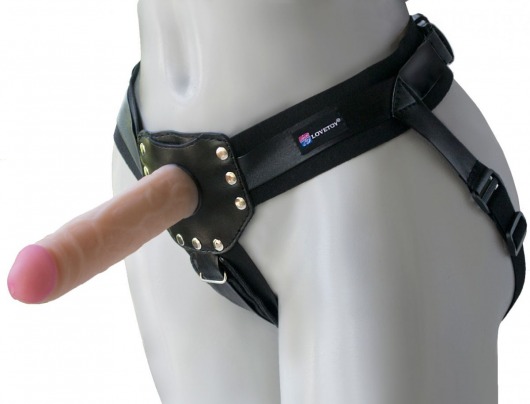 Черный пояс-трусики с двумя насадками  Экзотик-Linda  - 15,5 и 10,5 см. - LOVETOY (А-Полимер) - купить с доставкой в Майкопе