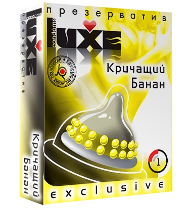 Презерватив LUXE  Exclusive  Кричащий банан  - 1 шт. - Luxe - купить с доставкой в Майкопе