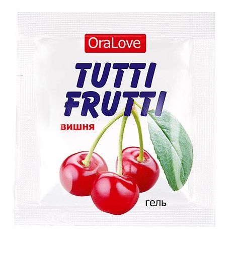 Пробник гель-смазки Tutti-frutti с вишнёвым вкусом - 4 гр. - Биоритм - купить с доставкой в Майкопе