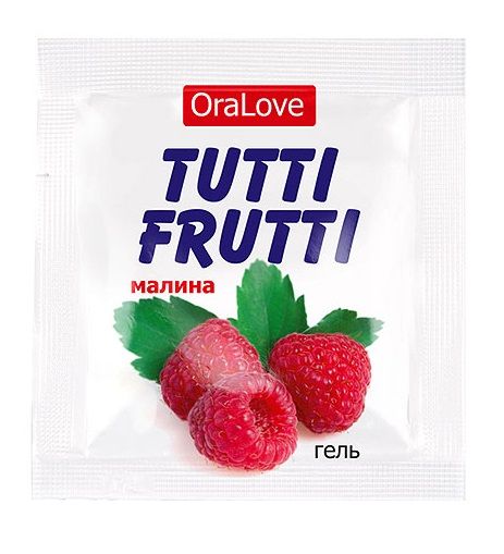Пробник гель-смазки Tutti-frutti с малиновым вкусом - 4 гр. - Биоритм - купить с доставкой в Майкопе