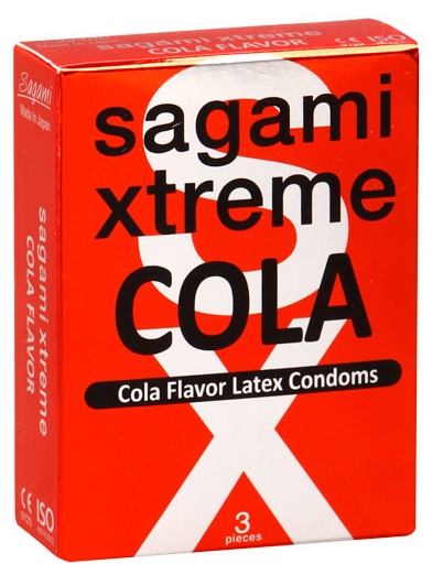 Ароматизированные презервативы Sagami Xtreme COLA - 3 шт. - Sagami - купить с доставкой в Майкопе