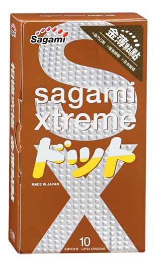 Презервативы Sagami Xtreme FEEL UP с точечной текстурой и линиями прилегания - 10 шт. - Sagami - купить с доставкой в Майкопе