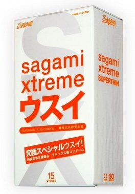 Ультратонкие презервативы Sagami Xtreme SUPERTHIN - 15 шт. - Sagami - купить с доставкой в Майкопе