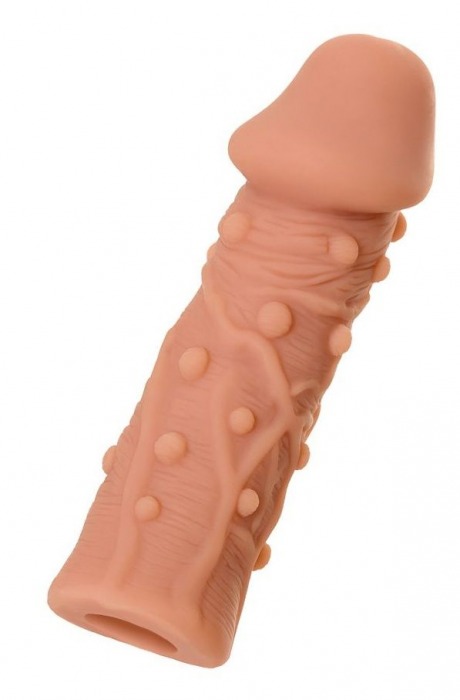 Телесная реалистичная насадка KOKOS Extreme Sleeve 06 с дополнительной стимуляцией - 12,7 см. - KOKOS - в Майкопе купить с доставкой