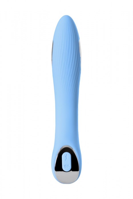 Голубой силиконовый вибратор с электростимуляцией TESLA G-POINT - 21 см. - ToyFa - купить с доставкой в Майкопе