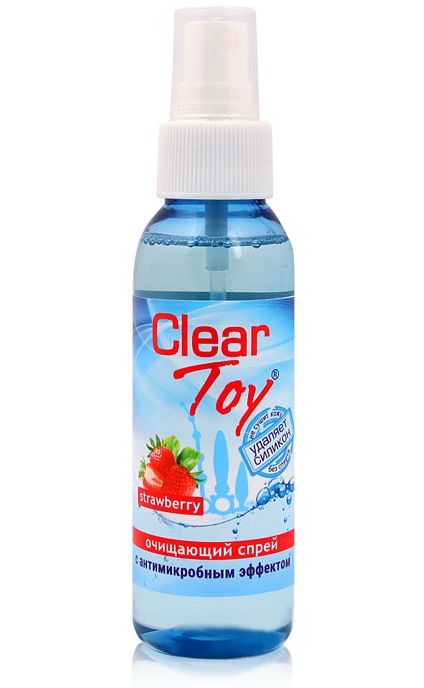 Очищающий спрей для игрушек CLEAR TOY Strawberry - 100 мл. - Биоритм - купить с доставкой в Майкопе