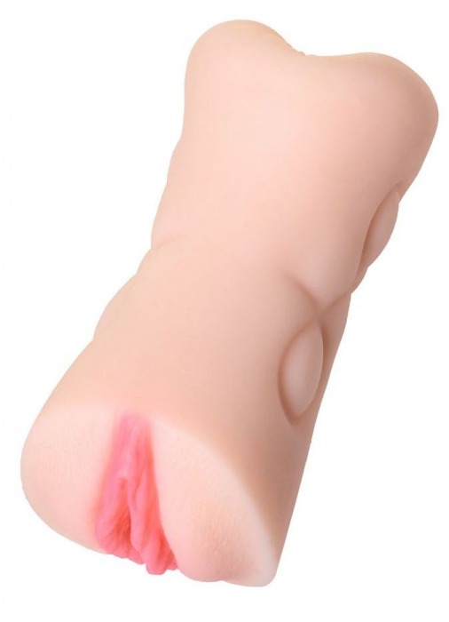 Телесный двусторонний мастурбатор Rich Fruit - вагина и анус - ToyFa - в Майкопе купить с доставкой