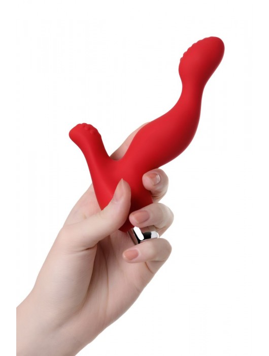 Красный силиконовый вибростимулятор простаты Proman - 12,5 см. - ToyFa - в Майкопе купить с доставкой