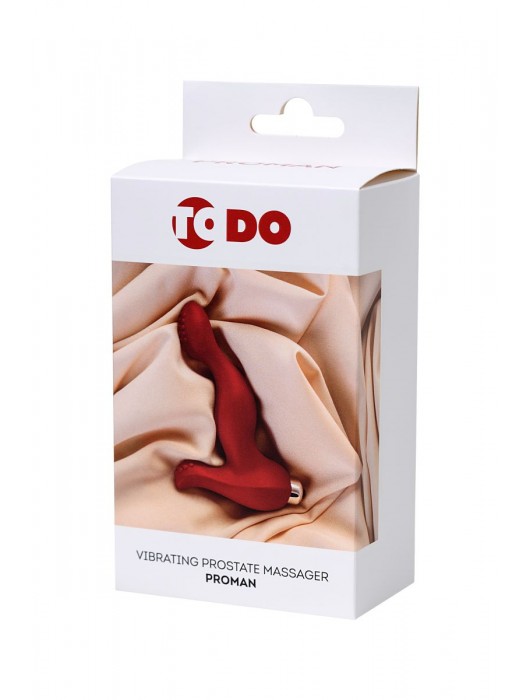 Красный силиконовый вибростимулятор простаты Proman - 12,5 см. - ToyFa - в Майкопе купить с доставкой