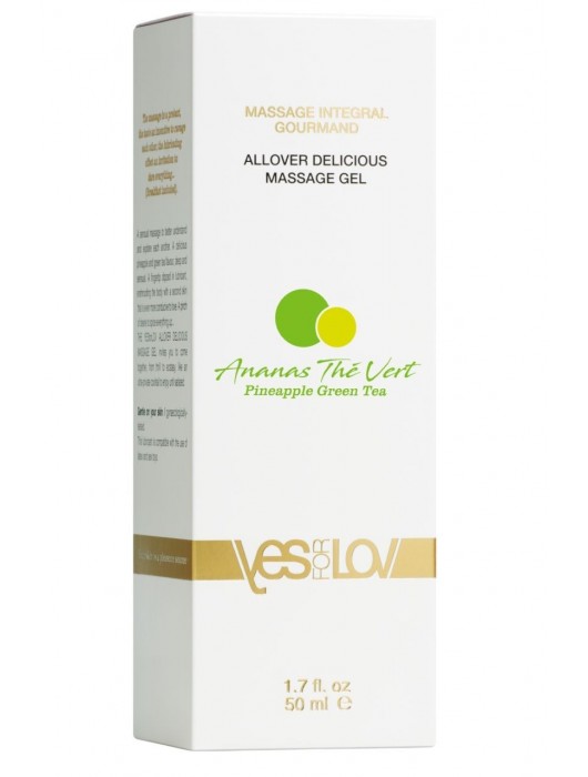 Универсальный массажный гель 3-в-1 Allover Delicious с ароматом ананаса и зеленого чая - 50 мл. - YESforLOV - купить с доставкой в Майкопе